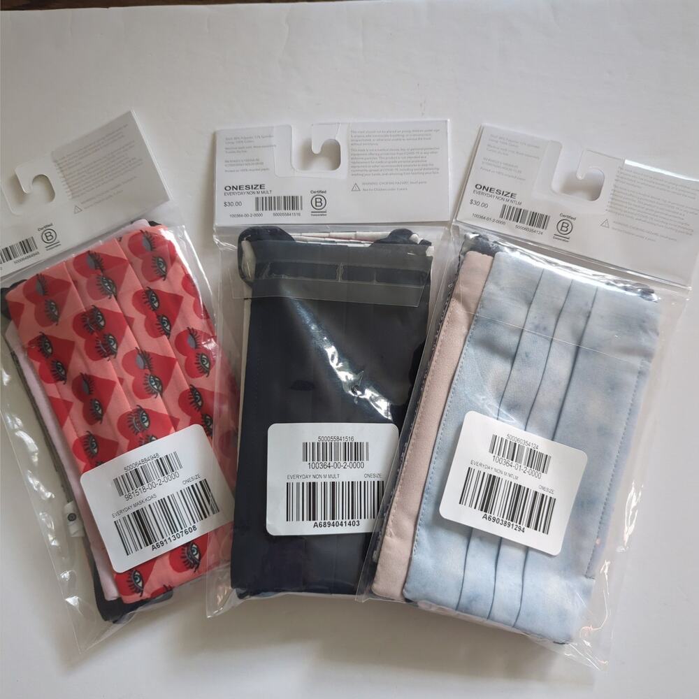 NWT Athleta Everyday Masks women's 3 pack bundle